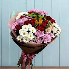 Букет цветов из:  Розы, Хризантемы и Альстромерии в Севастополе